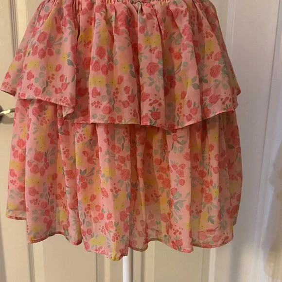 Pink Floral Ruffle Dress - Picture 3 of 9